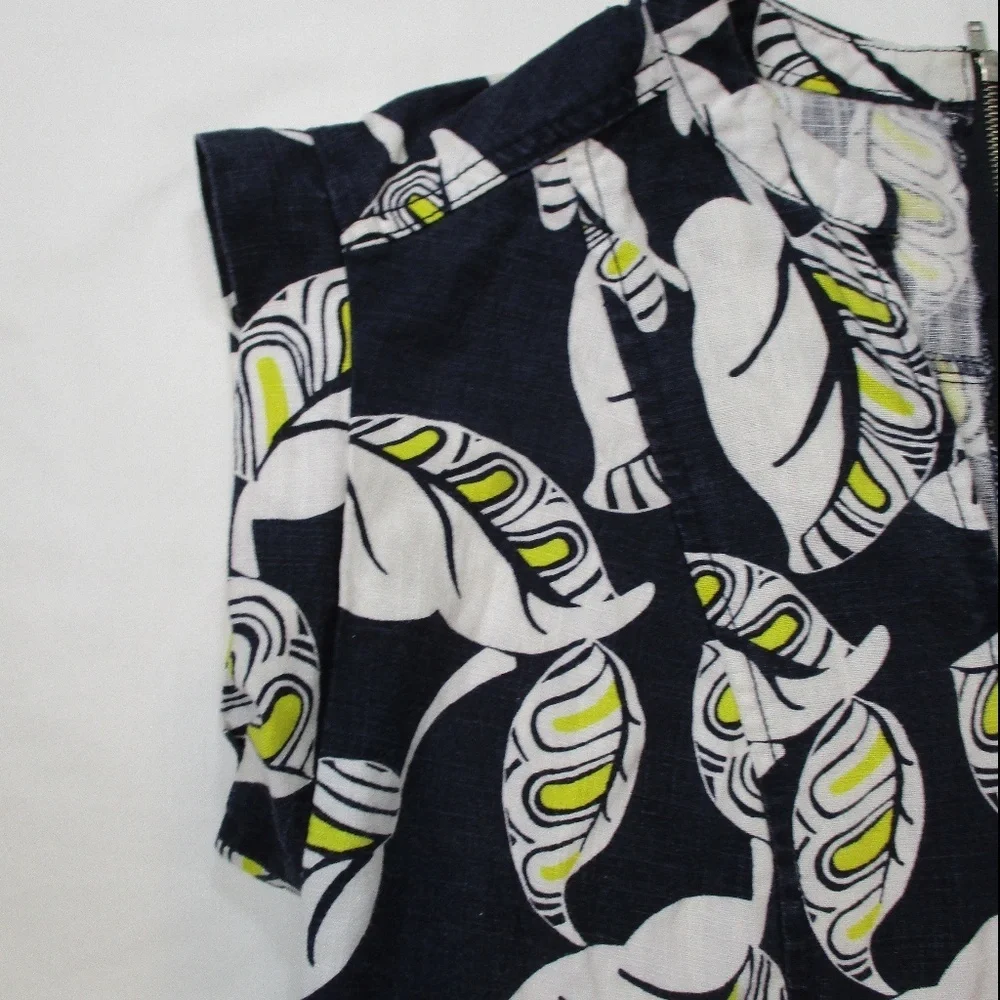 J. CREW Tropical Frond Shift Dress Size XXS - Picture 8 of 9